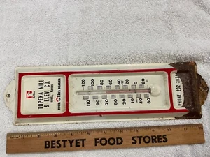 Vintage Topeka Mill & Elevator Olin Dealer Topeka, Kansas Metal Thermometer - Picture 1 of 6