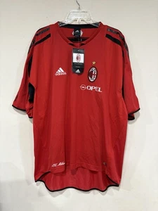 VINTAGE AC MILAN 2004 2005 TRAINING JERSEY KIT ADIDAS SIZE XL NWT - Picture 1 of 10