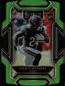 Panini Select #297 2021 Khalil Herbert verde neón Prizm troquelado #/349 - Imagen 1 de 2