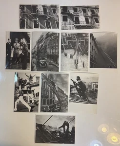 "Lote de 10 fotos vintage de bomberos - acción, escaleras, bomberos, 7x41/2""" - Imagen 1 de 10