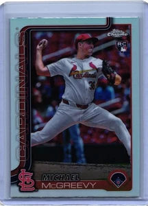 2025 Topps Chrome Michael McGreevy Refractor St. Louis Cardinals #29 - Picture 1 of 2