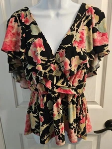 Lauren Ralph Lauren Women's Floral Blouse Large New With Tags On Sale Pretty  - Picture 1 of 17