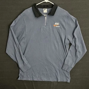 Nike Rugby Polo 1/4 Zip Heavyweight Shirt Herren Large blau DX6753-491 Langarm - Bild 1 von 12
