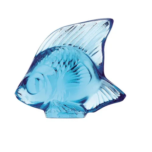 Lalique Crystal (Brand New) Fish Sculpture Colour  : LIGHT BLUE 3000200 - Image 1 of 1