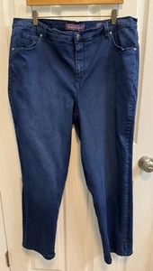 Jeans Gloria Vanderbilt 16W Amanda azul lavado oscuro detalle de estrás en el bolsillo trasero - Imagen 1 de 11