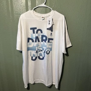 NWT Men's XL Tottenham Hotspur FC "To Dare Is to Do" White Soccer Tshirt - Picture 1 of 4