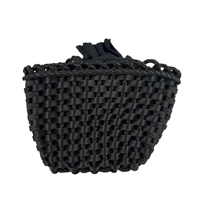 Auténtico Bolso de Hombro BOTTEGAVENETA Negro Satinado - z7117 Foto 1 de 4