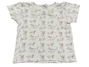 Kate Quinn Basic Henley Short Sleeve T Shirt Vintage Dogs Girls Size 7y - Picture 1 of 6