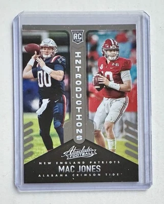 2021 Absolute Mac Jones Introductions Rookie RC New England Patriots Alabama - Image 1 of 2