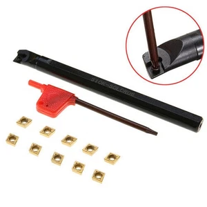 10pz Inserti CCMT060204HM e Portautensili S10KSCLCR06 per Lavorazione CNC - Picture 1 of 10