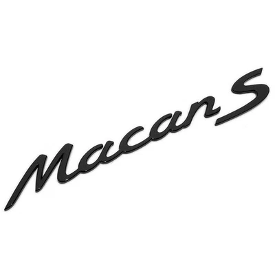 Porsche Macan S 2015-2018 puerta trasera negro brillante emblema logotipo insignia OE 95B853675 Foto 1 de 4