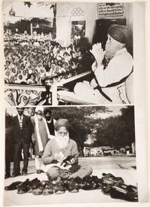 TIRAGE PHOTO de presse argentique AFP 1961 13X18cm Sardar Master Tara Singh - Picture 1 of 1
