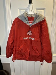 Vintage Ohio State Buckeyes Jacke Mighty Mac Youth XL 20 rot Kapuze 90er - Bild 1 von 9