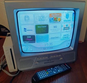 14” CRT TV TELEVISION Retro Gaming Monitor + SCART Input + Remote Control - Picture 1 of 12