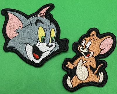 🔥PREMIUM TOM AND JERRY Iron On PATCH Vintage Style Cartoon 1970’s EMBROIDERED - Image 1 of 4