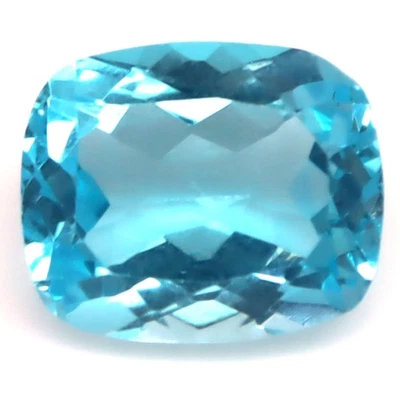 Cojín Brasil Topacio Azul Cielo 6,87 CT 10 x 12 MM. Foto 1 de 3