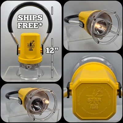 Starlight 292 Trainman's 12" Linterna Amarilla LOGO ESTRELLA - PROBADO (sin batería) Usado en Excelente Condición Foto 1 de 4
