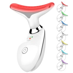 Masajeador facial y de cuello de 7 colores terapia de luz, masajeador facial a base de luz roja... - Imagen 1 de 7