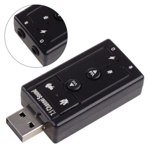 USB 2.0 External Sound Card Dual Virtual V7.1 Channel Surround 3D Adapter - Picture 1 of 8