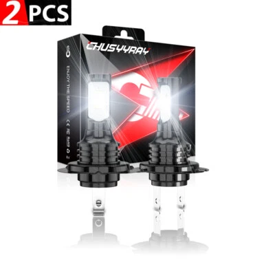 2X H7 LED Headlight Bulbs 6000K White For Yamaha YZF R3 2014 2015 2016 2017 2018 - Image 1 of 4