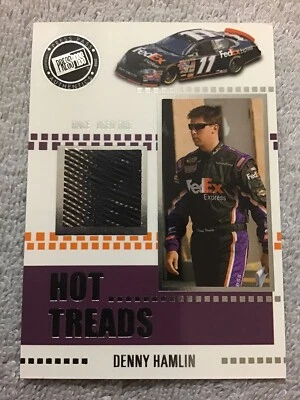 2008 Press Pass VIP DENNY HAMLIN #11 FedEx Freight Hot Treads Race Used Tire - Image 1 of 2
