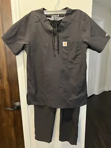 Carhartt Force Damen Black Scrubs Set Gr. XS 6 Pocket Cargohose Pflege - Bild 1 von 11