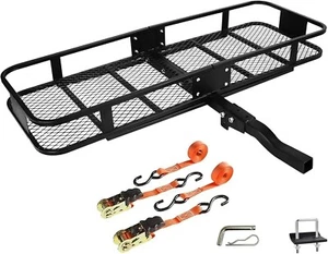 60" 20" 6" Folding Trailer Hitch Mount Cargo Carrier,500LBS Anti-Rust Luggage... - Picture 1 of 7