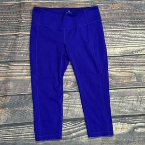 Athleta Women’s Size Large Purple Cropped Leggings Style #921636 Yoga Activewear - Picture 1 of 9