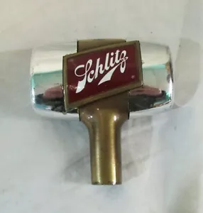 Perilla de grifo de cerveza Schlitz Milwaukee WI de colección cromo tapper Ratrod mango de palanca de cambios - Imagen 1 de 4
