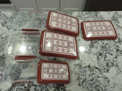 Contenedores de almacenamiento de alimentos TempTations Old World Sistema tapa de bloqueo de plástico marrón Foto 1 de 4