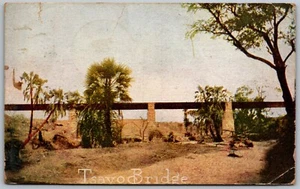 Roosevelt Tour Tsavo Bridge Uganda Railway 1913 Postcard - Picture 1 of 2