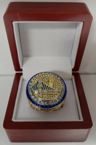 Klay Thompson - 2017 Golden State Warriors Championship Ring WITH Wooden Box Cover