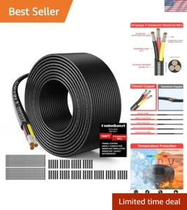 Oxygen-Free Tinned Copper 18/3 Wire - 100FT Low Voltage Marine & Automotive Use - Picture 1 of 10