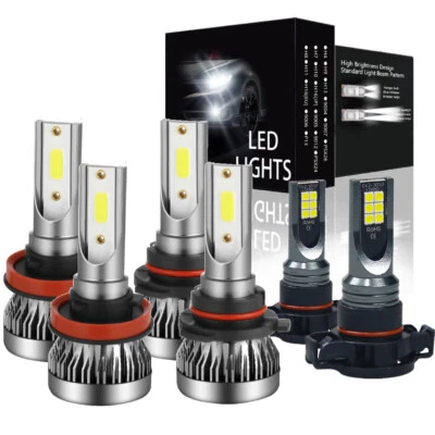 Kit de faros LED con faros antiniebla para GMC Yukon XL 2015 2016 2017 2018 2019 Foto 1 de 4