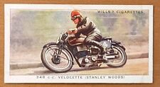 1938 Wills Speed Cigarette Card # 27 348 cc Velecotte and Stanley Woods.