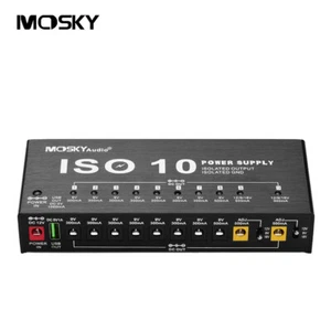 MOSKY ISO10 Power Supply DC Outputs 5V USB Output for 9V 12V 18V Guitar Effects - Picture 1 of 10
