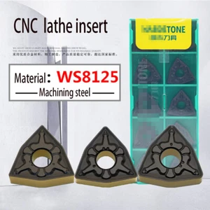 10 Stück WNMG080412-MT WS8125 CNC Wendeplatte zur Bearbeitung von Gusseisen Hartmetall - Bild 1 von 6