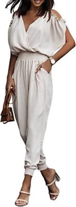 Jumpsuit for Womens Dressy Casual 2024 One Piece Romper Cold Shoulder Outfits - Picture 1 of 84