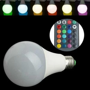 16 Colors 85-265V E27 LED 20W RGB Changing Light Bulb Wireless Remote Control - Picture 1 of 10