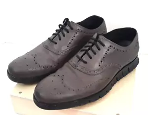 Cole Haan Zerogrand Wingtip MENS Oxford Leather Burnished Pavement SZ 11M C30720 - Picture 1 of 19