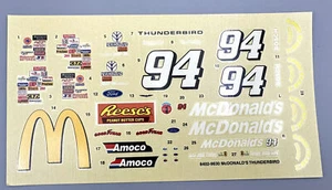 AMT NASCAR 1:24 AUTOMODELL DECALBOGEN RECHNUNG ELLIOTT #94 McDonalds FORD TAURUS D24 - Bild 1 von 4