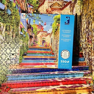 Ceaco Istanbul Turkey #42351 Jigsaw 550 Piece Puzzle - Complete Includes Poster - Image 1 of 4