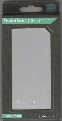 Portable Phone Charger Batter/Backup Power Bank Apple or Android 5000 mAh Slim - Image 1 of 4