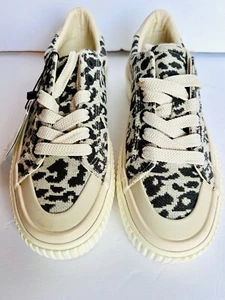 ZARA Leopard Print Grey Tan Lace Up Sneakers - Sz. 36/6 - 5425210195 - NEW - Picture 1 of 5