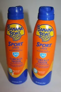 Banana Boat Sport Ultra 30 SPF Sunscreen Spray 6 oz Lot of 2 NEW - Picture 1 of 5