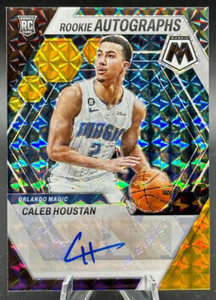 2022-23 Panini Mosaic Choice Caleb Houstan Rookie Black Gold /8 Magic RC