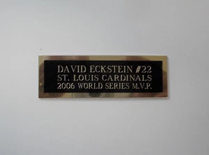 David Eckstein St. Louis Cardinals Nameplate For A Signed Baseball Ball Cube 1X3 - Picture 1 of 11