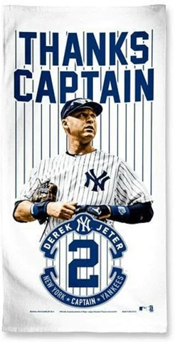 MLB New York Yankees Derek Jeter # 2 Thanks Captain 30" x 60" Pool Beach Towel Cover