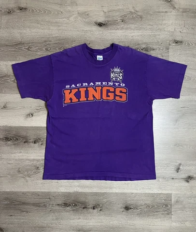 vintage sacramento kings shirt salem sports Nba Vtg Mens Sz XL Single Stitch Cover
