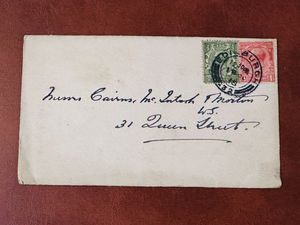 GB ОБЛОЖКА 1918 WWI КОРОЛЬ ДЖОРДЖ V МАРКИ ЭДИНБУРГ ПОЧТОВАЯ МАРКА - Изображение 1 из 3